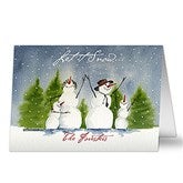 Snow Family Personalized Christmas Cards - 6163-C