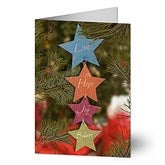 Love, Hope, Joy, Believe Personalized Christmas Cards - 6288-C