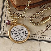 Birthstone Necklace- February - 6341-FE