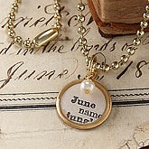 Birthstone Necklace- June - 6341-JN