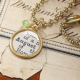 Birthstone Necklace- August - 6341-AU