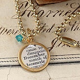 Birthstone Necklace- December - 6341-DE