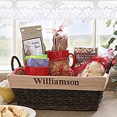 Embroidered Wicker Basket- Name - 6456-N