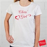 She's My Girl© - White Fitted Tee - Ladies - 6470-L