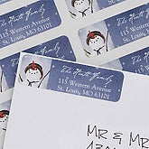 Snow Family Return Address Labels - 6502