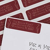 Holiday Swirl Return Address Labels - 6533