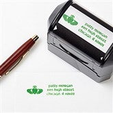 Golden Claddagh Address Rubber Stamper - 6584-S