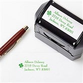 Emerald Border Address Rubber Stamper - 6586-S