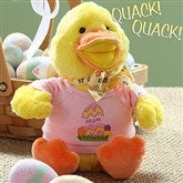 Personalized Quacking Easter Duck- Girl - 6614-G