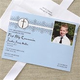 My First Communion Invitations - Blue - 6623-B
