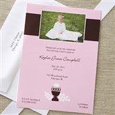 Bless This Child Communion Invitations- Pink - 6627-P