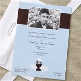 Bless This Child Communion Invitations- Blue - 6627-B