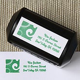 Emerald Elegance Rubber Address Stamper - 6638-S