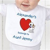 Puppy Heart Belongs - Personalized Bib - 6654B