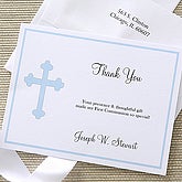 Holy Cross Custom Thank You Cards - Blue - 6667-B