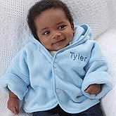 Pampered Embroidered Baby Jacket- Blue - 6725-B