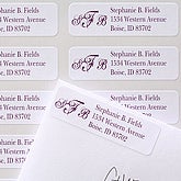 Interlocking Monogram Return Address Labels - 6914-L