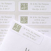 Floral Monogram Return Address Labels - 6915