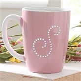 Rhinestone Monogram Personalized Mug- Pink - 6950-PI