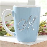 Rhinestone Monogram© Personalized Mug- Blue - 6950-BL