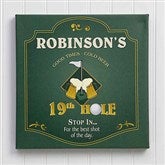 19th Hole© Personalized Bar Golf Canvas - 7043