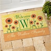 Summer Sunflowers Personalized Doormat - 7103