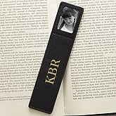 Black Leather Bookmark - 7126-K