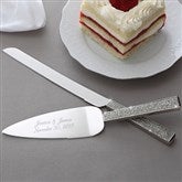 Glitter Galore Engraved Cake Knife & Server Set - 7148