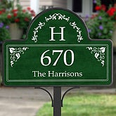 Elegant Monogram© Address - Yard Stake With Magnet - 7152-S