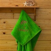 Beach Fun! Beach Towel - Lime Green - 7162-L