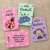You Choose Girls Personalized Luggage Tag 2 Pc Set - 7172