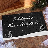 Snowscape Personalized Holiday Doormat - 7632