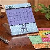 Dot To Dot Monogram Desk Calendar - 7635
