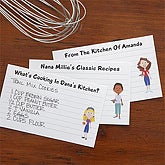 Family Character© 3x5 Personalized Recipe Cards - 7700