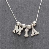 One & Only Silver Personalized Necklace - 1-4 Letters - 7705D-S