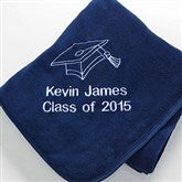 The Graduate Personalized Fleece Blanket- Navy - 7811-N