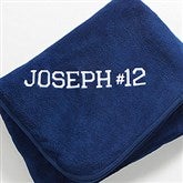 Game Day Fleece Blanket - Navy Blue - 7813-N