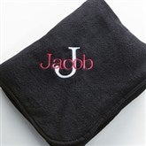 All About Me Fleece Blanket- Black - 7850-B