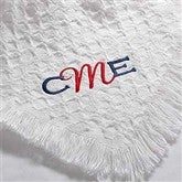 My Monogram© Embroidered Baby Blanket- Snow White - 7946-W