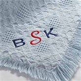 My Monogram© Embroidered Baby Blanket- Sky Blue - 7946-B