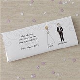 Wedding Party Characters Custom Candy Bar Wrappers - 8034