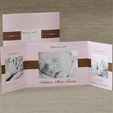 Welcomed With Love Baby Photo Announcement- Pink - 8078-P