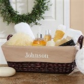 Embroidered Wicker Basket- Monogram - 8119-M
