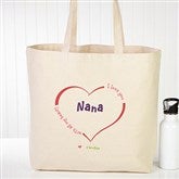 All Our Hearts Canvas Tote Bag - 8218H