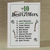 Top 10 Golfers Personalized Greeting Card - 8337