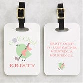 Golf Chick© Personalized Ladies Bag Tag - 8438
