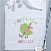 Golf Chick Personalized Ladies Golf Towel - 8440