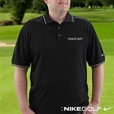 Personalized Nike Dri-FIT® Black Polo Shirt--Name - 8494-N