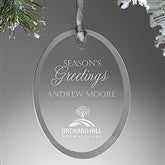 Personalized Corporate Engraved Logo Glass Oval - 8531
