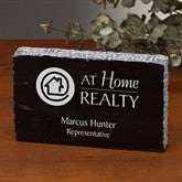 Personalized Corporate Engraved Logo Marble Paperweight - 8541